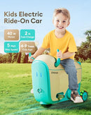 GYROOR GNU KIDS ELECTRIC RIDE-ON CAR WITH FLASHING WHEELS 2-IN-1 RIDE-ON - BLUE - Like New