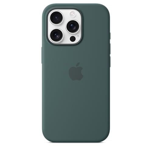 APPLE IPHONE 16 PRO SILICONE CASE WITH MAGSAFE – LAKE GREEN Like New