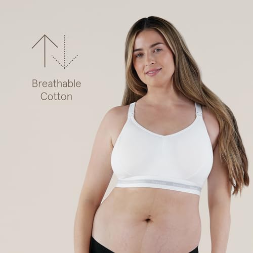 Bravado Designs Women's Original Sleep Nursing Bra (Full Cup), Size M - White - Brand New