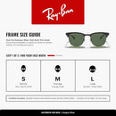 RAY-BAN CLUBMASTER METAL SQUARE POLARIZED SUNGLASSES FOR MEN/WOMEN 51MM - Like New