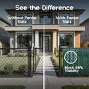Fenpro Privacy Fence Slats, Chain-Link Bottom Lock 6ft x 10ft - Green - Brand New