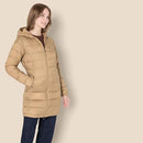 AMAZON ESSENTIALS WOMEN LIGHTWEIGHT PACKABLE HOODED PUFFER COAT MUSHROOM BROWN - Brand New