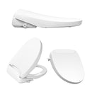 BIO BIDET HORIZON PLASTIC ELONGATED SOFT CLOSE HEATED BIDET TOILET SEAT - WHITE - Like New