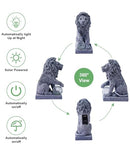 PHILODWELL LION STATUE GARDEN DECOR OUTDOOR FIGURINES SCULPTURE SOLAR LION - Like New