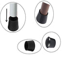 KDYOFNI 16PCS RUBBER CHAIR LEG TIPS NON-SLIP ROUND TABLE FEET 20MM - BLACK - Brand New