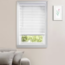 HOME DECORATORS COLLECTION WHITE CORDLESS FAUX WOOD BLINDS - WHITE - Like New