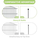 RICHMEN 10 PANELS GARDEN FENCE DOG FENCE OUTDOOR FOR YARD, 32H X 23.6FT - BLACK - Like New
