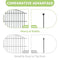 RICHMEN 10 PANELS GARDEN FENCE DOG FENCE OUTDOOR, 32IN H X 23.6FT - BLACK - Like New