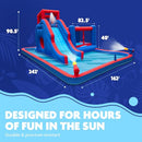 Sunny & Fun 2-in-1 Bounce & Blast Inflatable Water Slide Park & Bounce House - Like New