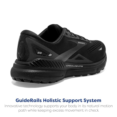 Brooks Women’s Adrenaline GTS 23 Supportive Running Shoe Black/Black/Ebony - Like New