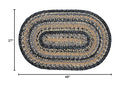 IHF Home Decor |River Shale Premium Braided Collection | Jute/Cotton, 36"x60" - Like New