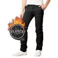 GALAXY BY HARVIC MEN’S HEAVYWEIGHT FLEECE-LINED STRETCH PANTS, BLACK, SIZE:40X31 - Like New