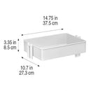SUPERKKY 3 Drawer Rolling Cart by Recollections, Lexington Collection (White) - Brand New