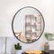 ZENSTYLE 24" Round Wall Mirror Modern Black Frame Bathroom H01-2756-G4D - BLACK Like New