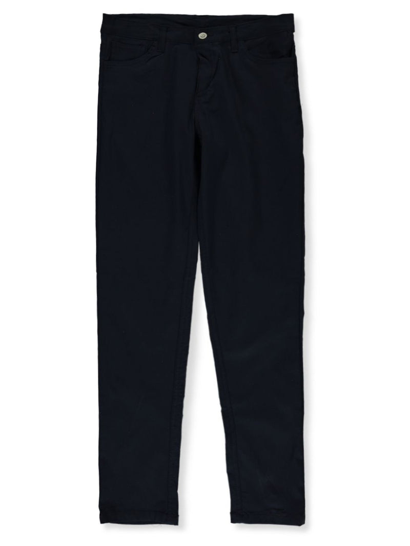 GALAXY UNIFORM GIRLS SUPER STRETCH SKINNY PANTS - SIZE: WOMEN JUNIOR 3/4 - NAVY - Brand New