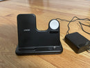 ANKER POWERWAVE 4-IN-1 WIRELESS CHARGING STATION FOR APPLE WATCH IPHONE - BLACK - Like New