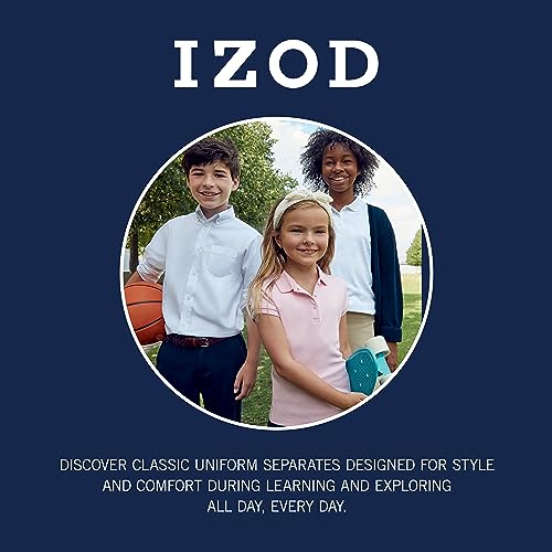 IZOD UNIFORM YOUNG MEN'S LONG SLEEVE BUTTON-DOWN OXFORD SHIRT - SIZE: M - WHITE - Brand New