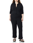 AMAZON ESSENTIALS WOMEN'S WIDE RIB BUTTON-UP COLLARED CARDIGAN SIZE S - BLACK - Brand New