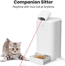 HHOLOVE Cat Camera 360° 1080P HD Pet Feeder Remote Feeding App Control - WHITE - Like New