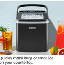 ICEMAN Dual-Size Ice Maker Countertop Portable RJ56-BUL-12 - Black - Like New