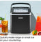 ICEMAN Dual-Size Ice Maker Countertop Portable RJ56-BUL-12 - Black - Like New