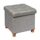 B092HXFTSK Generate PINPLUS Storage Ottoman Stool - Grey - Brand New
