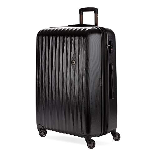 SWISSGEAR 7272 ENERGIE EXPANDABLE HARDSIDE LUGGAGE SPINNER WHEELS - BLACK - Brand New