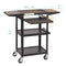 ECRKIDS AV PRESENTATION CART STAND DROP LEAVES ROLLING STORAGE - BLACK - Like New