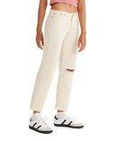 A47120001 Levi's Women's Ripped Waist Wedgie Jeans, White Destructed, Size 28 - Like New