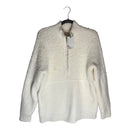 NWT BAREFOOT DREAMS COZYCHIC MIXED SHEARLING PULLOVER - SIZE: WOMEN M - PEARL - Brand New