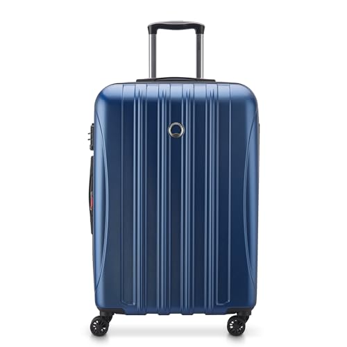 DELSY PARIS HELIUM AERO HARDSIDE EXPANDABLE LUGGAGE BLUE CHECKED-MEDIUM 25" - Like New