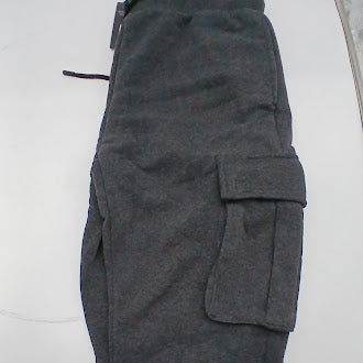 BLUE ICE FLEECE-LINED CARGO JOGGER SWEATPANTS - SIZE: MEN M - CHARCOAL - Like New