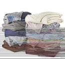SHAVEL HOME PRODUCTS SHERPA REVERSE SMOKEY MT BLUE BLANKET - TWIN - Like New
