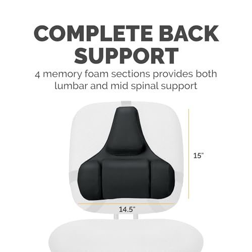 FELLOWES PROFESSIONAL SERIES BACK SUPPORT, BLACK (8037601) - BLACK - Like New
