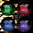 AEFRELEOHT Solar Post Cap Lights Warm White RGB Automatic Cycling 2 Modes - Brand New
