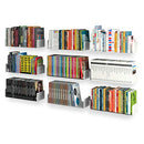 Wallniture Bali White Floating Shelves for Wall CD DVD Storage Metal Bookshelf - Brand New