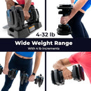 Teeter ProFlex 432 Adjustable Dumbbell Weight Set, 8 in 1 Free Weights 32lb - Like New