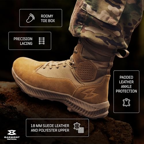 Garmont T8 Falcon Combat Tactical Boots Men and Women Military Footwear Tan - Like New