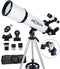 HEXEUM TELESCOPE 80MM APERTURE 600MM ASTRONOMICAL PORTABLE REFRACTING - WHITE New