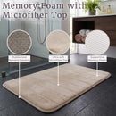 Lavish Home Set of 2 Microfiber Memory Foam Bath Mats - Plush Bathroom Rugs - Brand New
