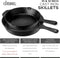 Cuisinel 10" + 12" Cast Iron Skillets Pre-Seasoned Frying Pan, C12610-12 - Black Like New