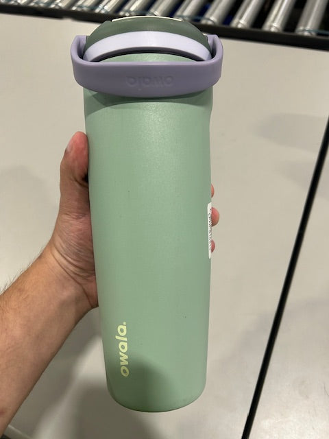 OWALA 30OZ FREE SIP STAINLESS STEEL WATER BOTTLE LIGHT GREEN - Scratch & Dent