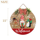 LARAINE Christmas Wooden 15" Seasonal Welcome Sign for Front Door - Brand New