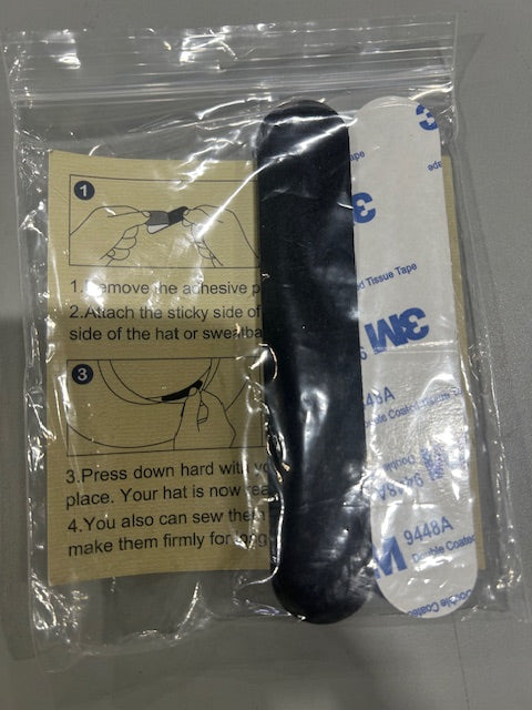 GENERIC 2 PACK BLACK HAT PADDING STICKERS - BLACK - Brand New