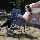 Portal Oversized Folding Rocking Camping Chair Portable Outdoor 400 lb Blue - Like New