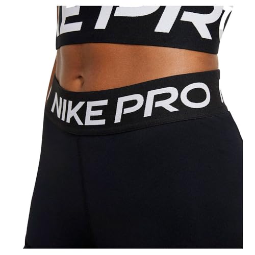 CZ9857 NIKE PRO WOMEN'S 3" COMPRESSION SHORTS - SIZE: WOMEN S - BLACK/WHITE - Brand New