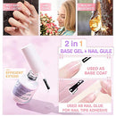 Gellen Nail Tips and Glue Gel Kit, Nail Art Acrylic Nail Kits with 240Pcs Coffin - Like New
