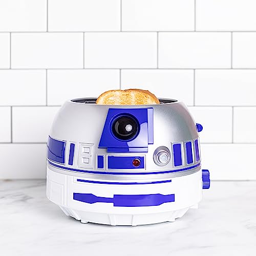 Uncanny Brands Star Wars R2D2 Deluxe Toaster - Lights-Up and Makes Sounds Like Like New