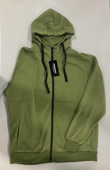 GENERIC NORTH POLE AND MORE, UNISEX FULL-ZIP HOODIE - SIZE: MEN 2XL - ARMY/OLIVE - Brand New