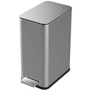 StyleWell 2.6 Gal. Stainless Steel Slim Step On Trashcan B08BLCGXSC -Silver - Brand New